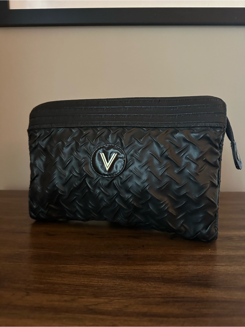 Mario Valentino Textured Leather Clutch